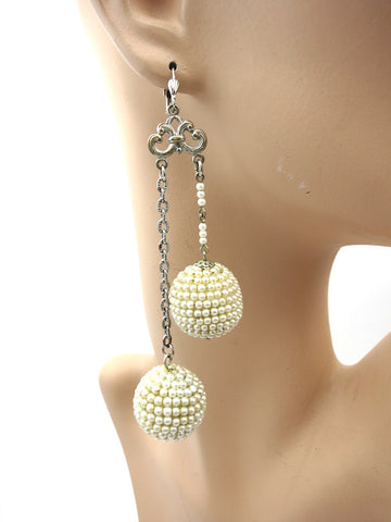 Pearl Disco Ball Earrings