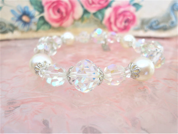 Gorgeous Pearl and Swarovski Crystal Bracelet