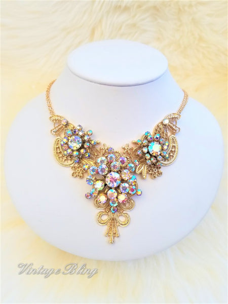 Aurora Borealis Statement Necklace