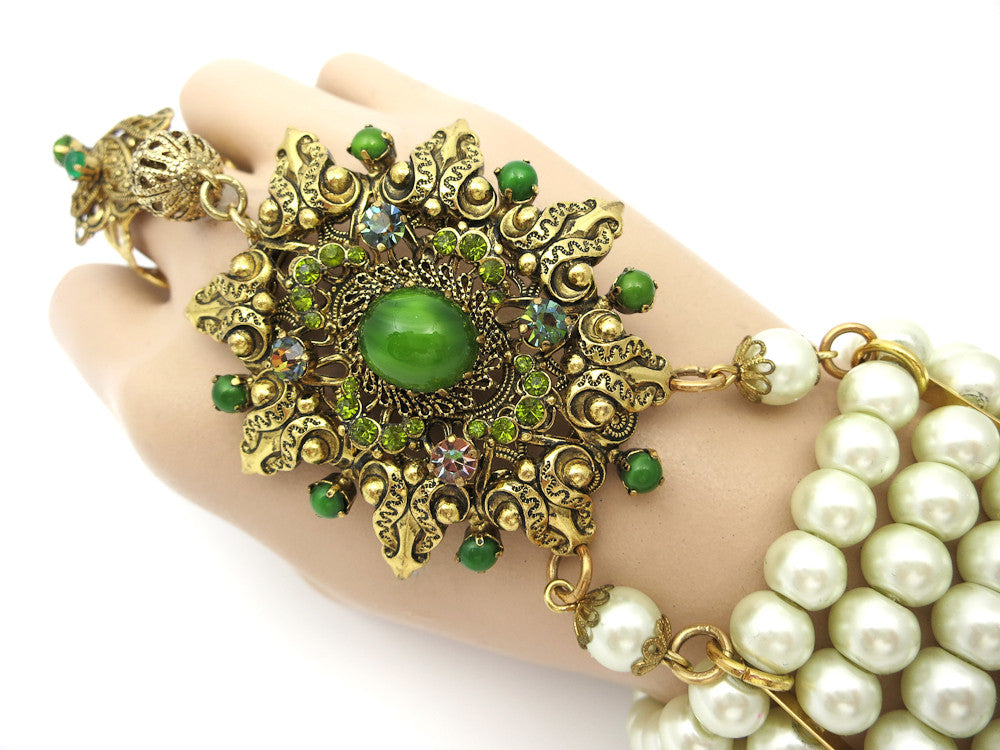 Great Gatsby Inspired Hand Jewelry Bracelet