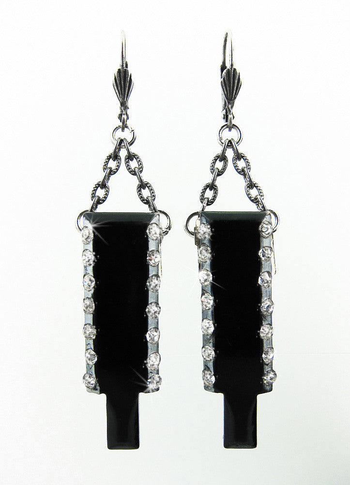 Black Art Deco Earrings