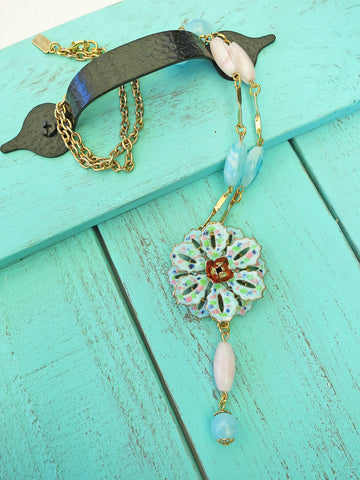 Perfectly Pastel Flower Necklace (With Earrings $145.00)
