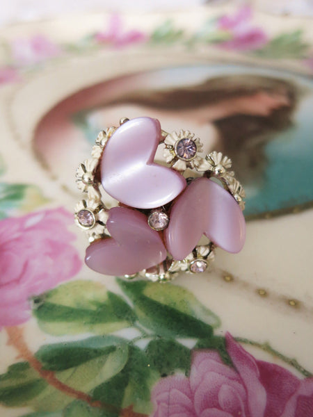 Lavender Hearts Ring