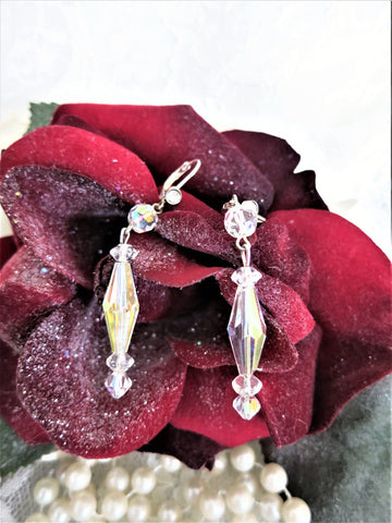 Bi-cone Swarovski Crystal Earrings