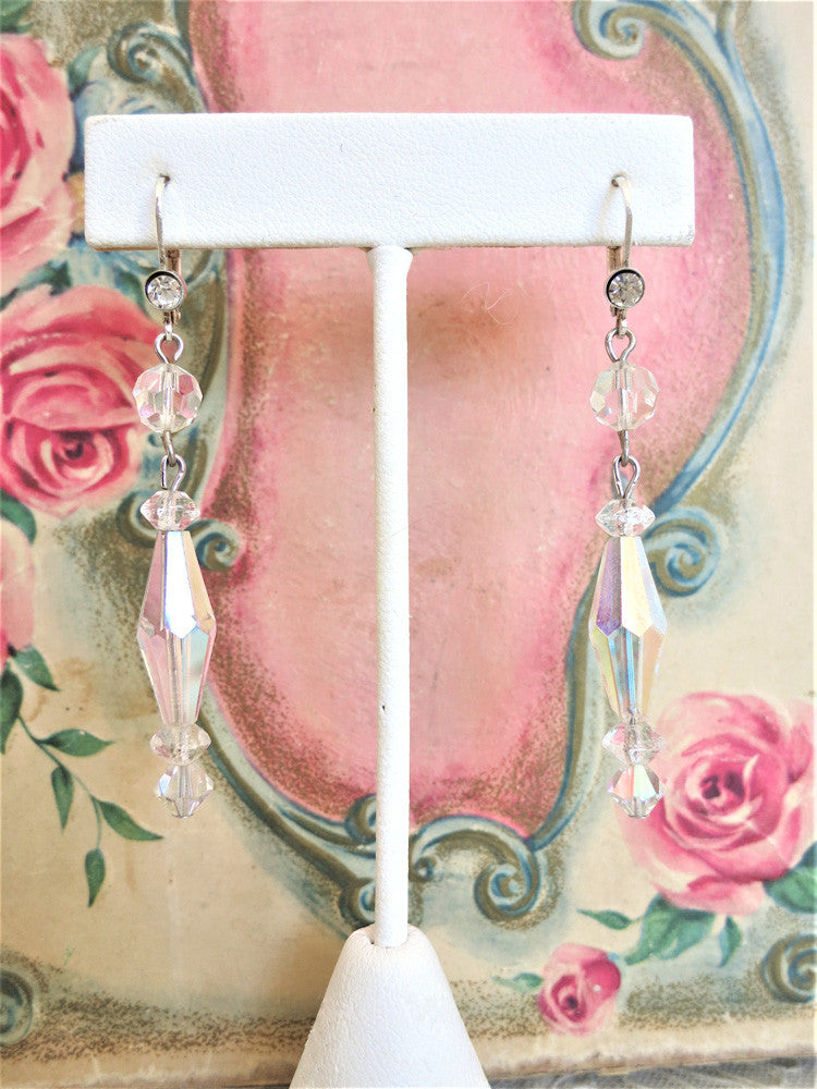 Bi-cone Swarovski Crystal Earrings