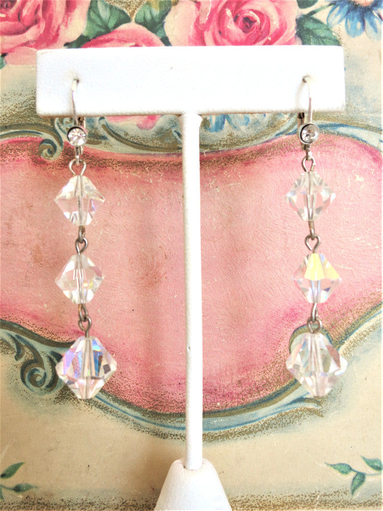 Swarovski Crystal Bi-Cone Earrings