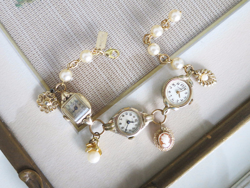 Vintage Watch Charm Bracelet