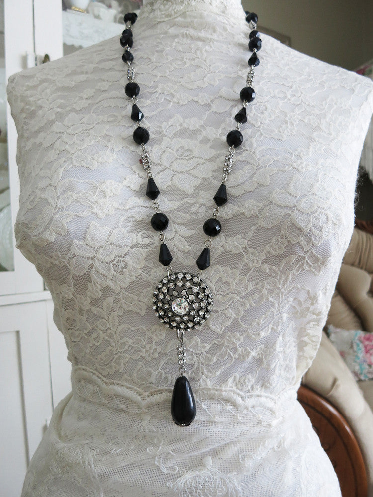 Long Elegant Black Necklace