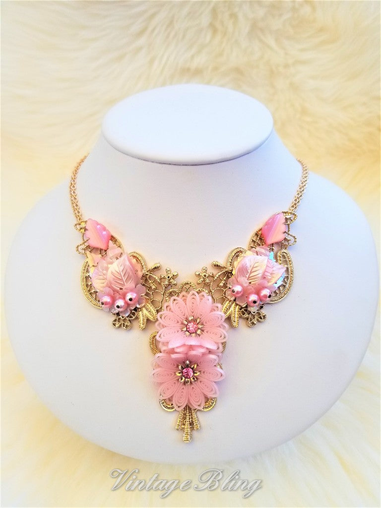 Pretty Pink Statement Necklace