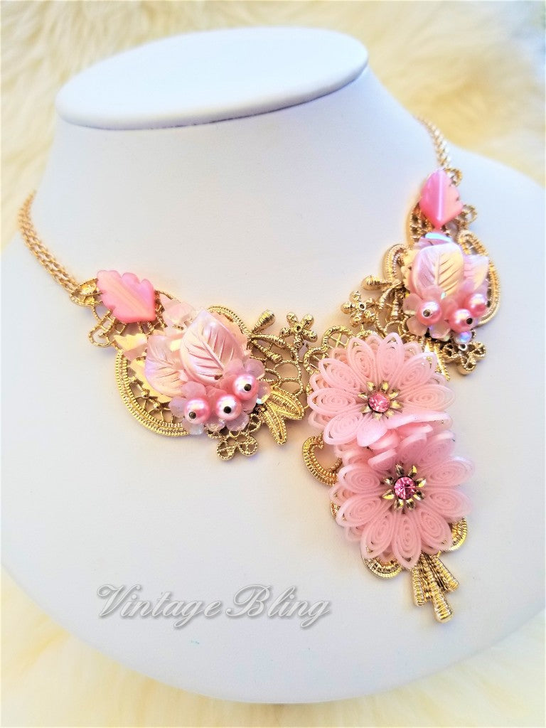 Pretty Pink Statement Necklace